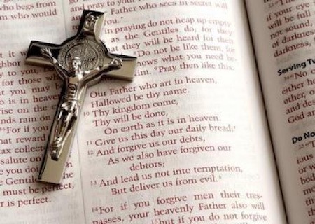 crucifix and Bible