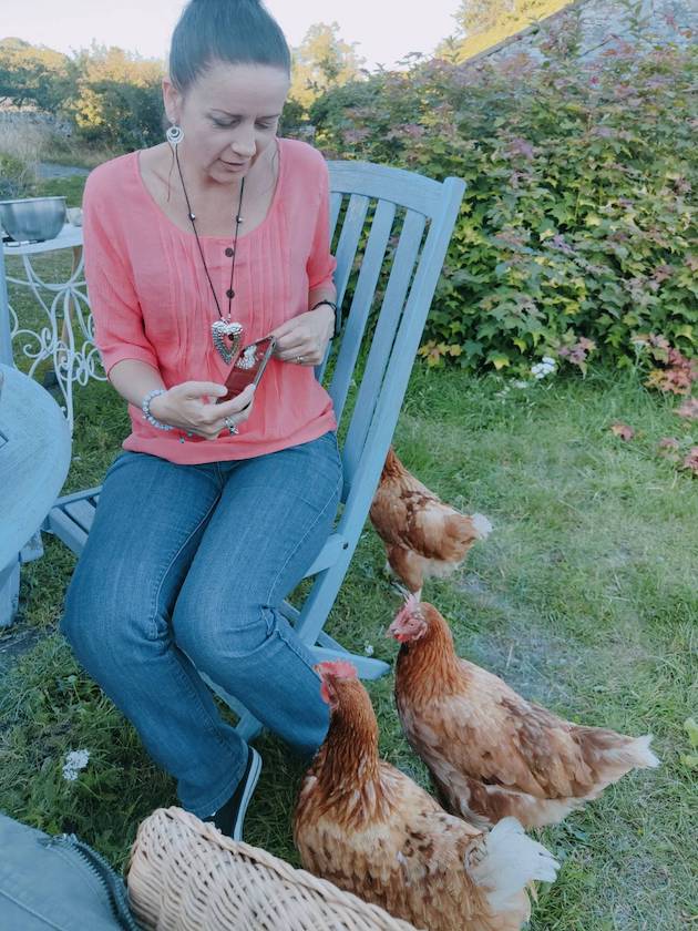 J.H. and happy Hens