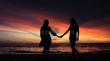 couple on beach
