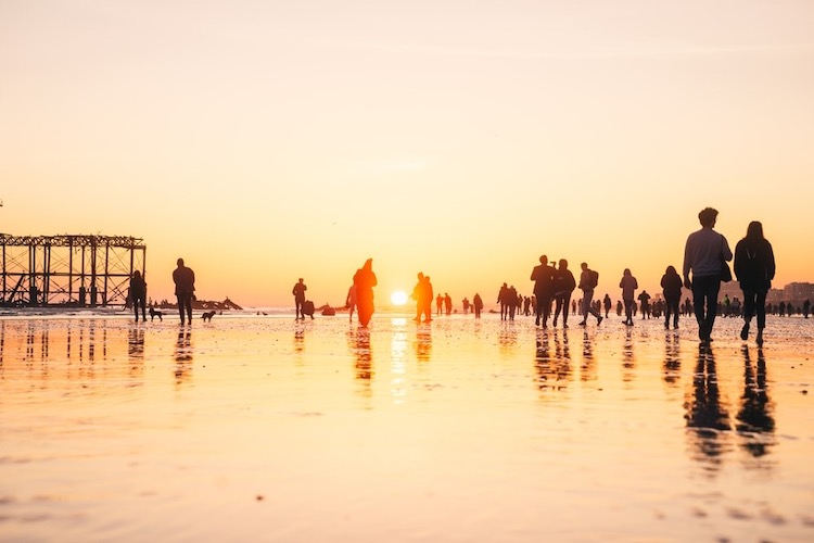beach walkers