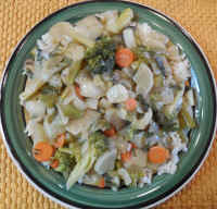 Bok Choy Broccoli Daikon Mushroom Stir Fry