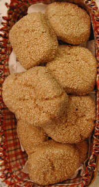 Bread - Cardamom Spelt Barley Rolls with Sesame Seeds