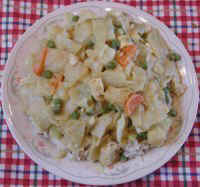 Cabbage, Carrots, Onions, Peas and Tofu with Orange Sauce (Oriental Style)