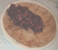Tortilla with Sweet and Sour Red Cabbage
