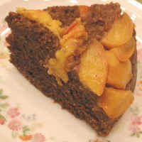 Nectarine Carob Upside-Down Cake
