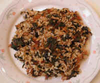 Swiss Chard, Red with Brown and Wild Rice (Greek Style)
