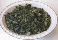 Collard Greens, Spinach and Onions