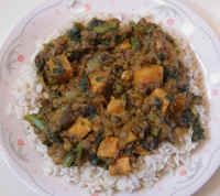 Collard Greens, Sweet Potato and Lentil Curry