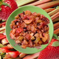 rhubarb apple strawberry crisp