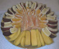 Apples, Bananas, Grapefruit, Mangos, and Oranges Platter