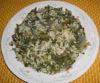 Russian Kale, Onions and Rice (Greek Style)