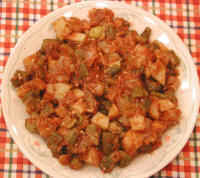 Potatoes and Okra - Italian Style