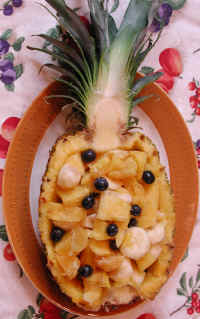 Pineapple Boat Fruit Salad