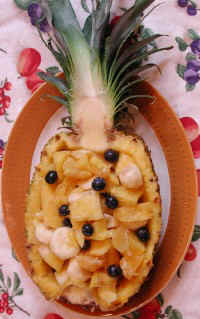 Pineapple Boat Fruit Salad