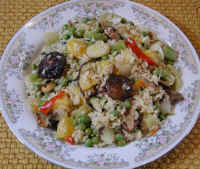 Rice with Vegetables, Mushrooms and Orange
