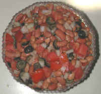 Bean Tomato and Olive Salad
