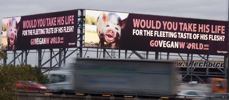 Go Vegan World billboard