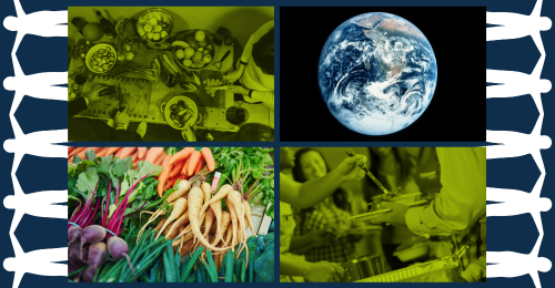 cooking together, serving food, Earth, and vegetables