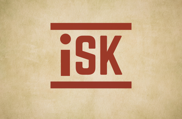 ISK on image of old paper