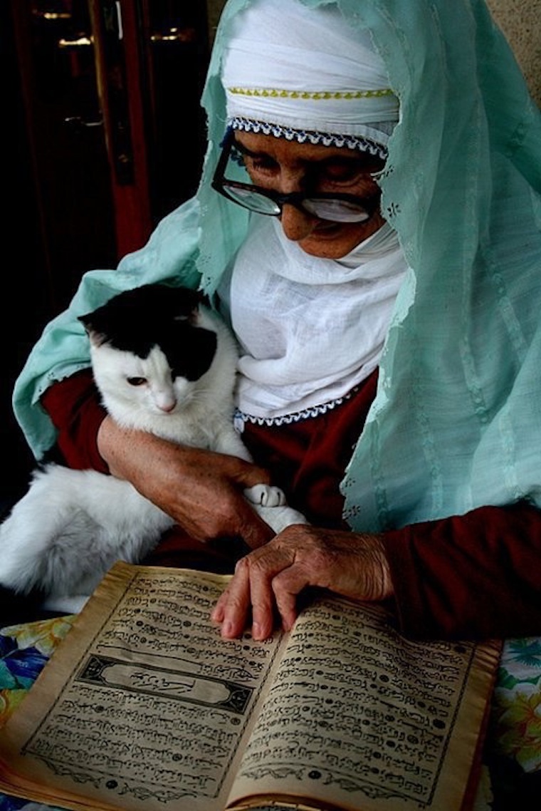 Woman and Cat