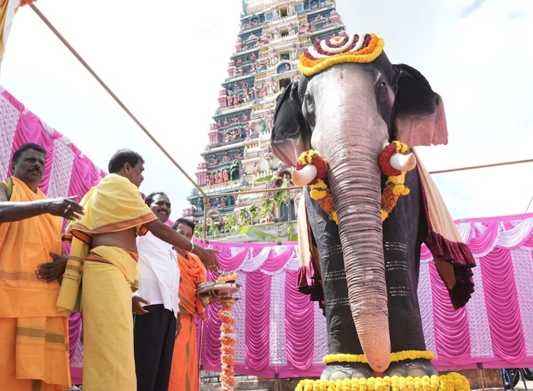 mechanical temple elephant